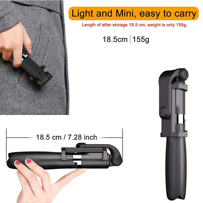 Compatible with Apple, Tripod Selfie Stick Mobile Universal Live Triangle Bracket