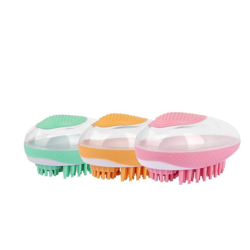 Soft Silicone Dog Cat Bath Brush 2-in-1 Pet SPA Massage Comb