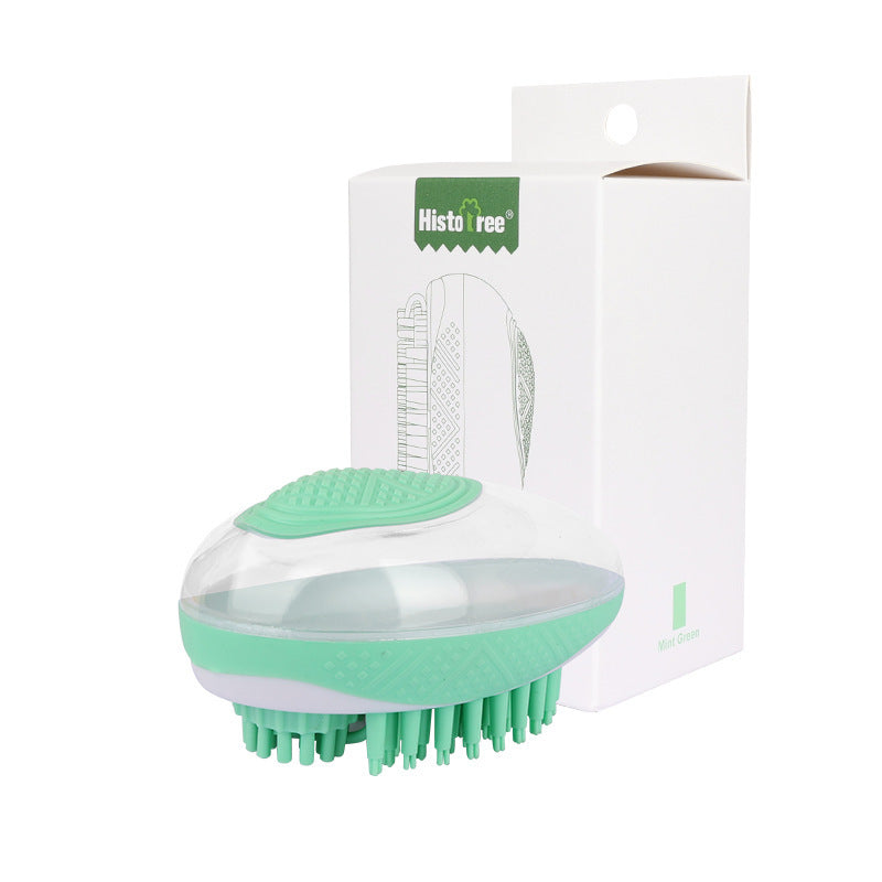 Soft Silicone Dog Cat Bath Brush 2-in-1 Pet SPA Massage Comb