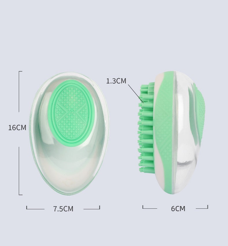 Soft Silicone Dog Cat Bath Brush 2-in-1 Pet SPA Massage Comb