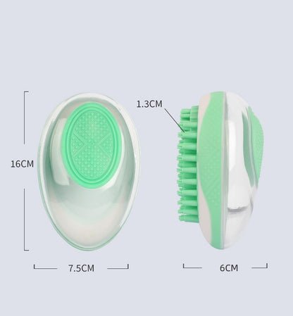 Soft Silicone Dog Cat Bath Brush 2-in-1 Pet SPA Massage Comb