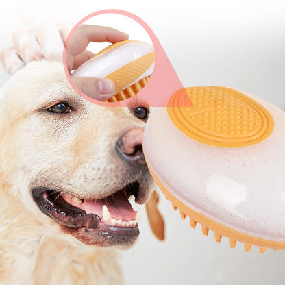 Soft Silicone Dog Cat Bath Brush 2-in-1 Pet SPA Massage Comb