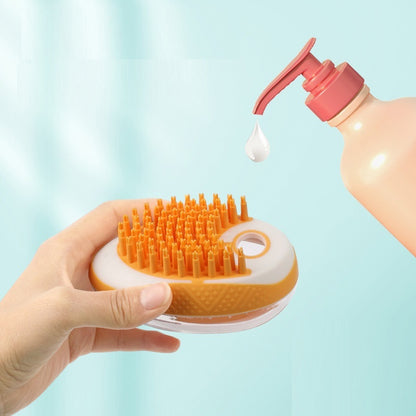 Soft Silicone Dog Cat Bath Brush 2-in-1 Pet SPA Massage Comb